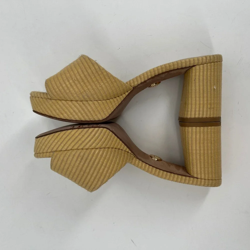 Veronica Beard DALI Woman's Woven Textured Platform Sandals Size‎ 7 Luxury